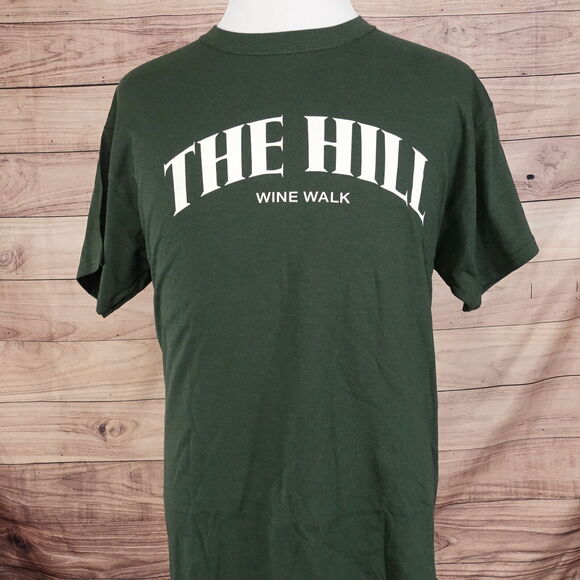 THE HILL WINE WALK ST LOUIS MO ITALIA ITALIAN GREEN TSHIRT SIZE L LARGE - Picture 2 of 5
